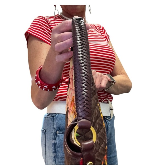 Brooks Brothers Hawaiian Tropical Floral Quilted Women's Beach Vacation Tote Bag - Picture 2 of 15